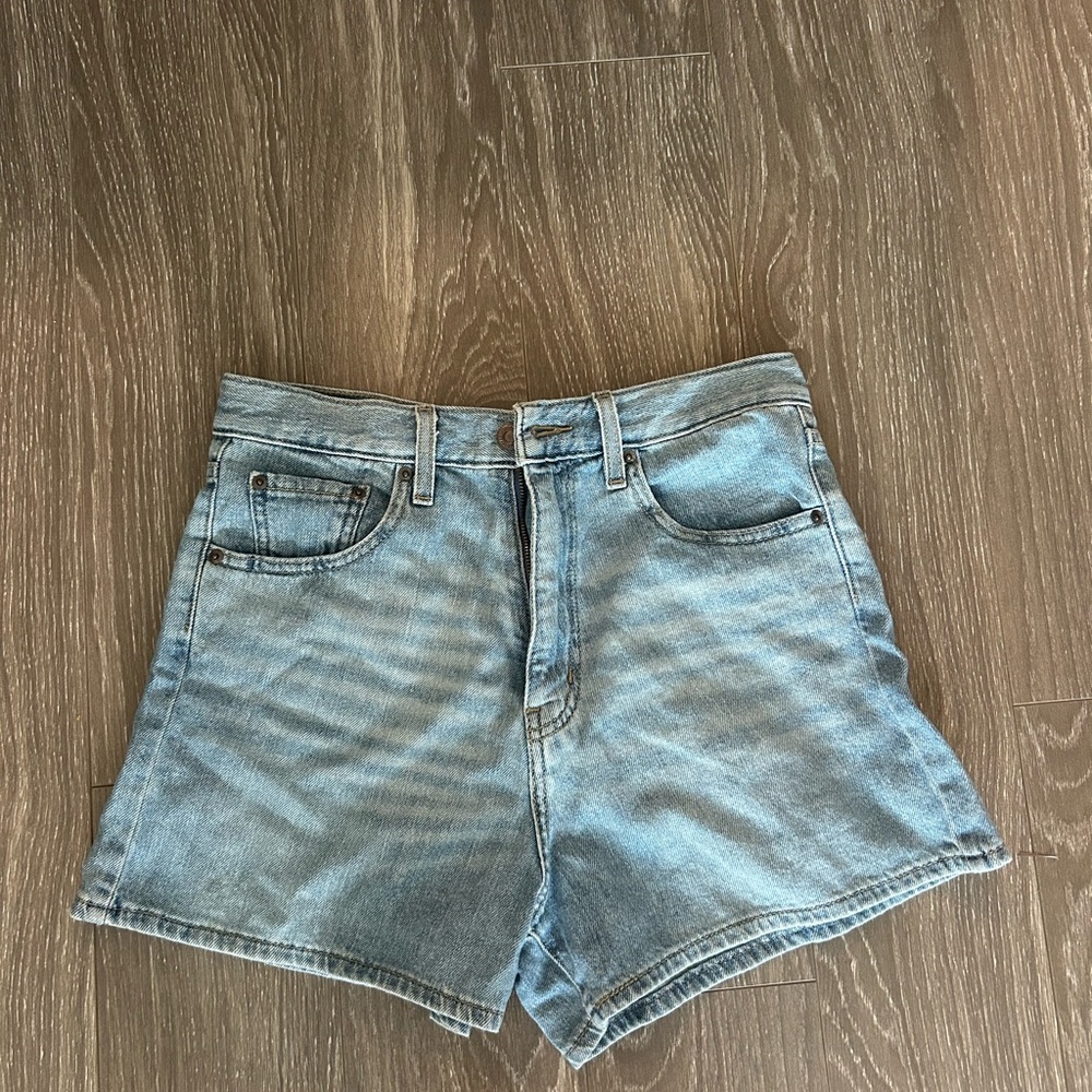 Levi's Light Blue High-Rise Denim Shorts